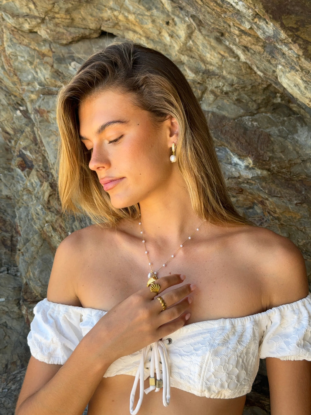 Mini Shell Ring adjustable – 18K Gold-Plated Stainless Steel