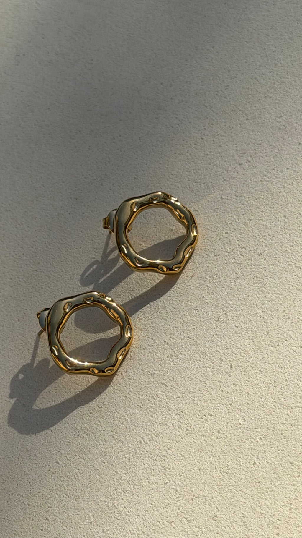 Textured Circle Earrings