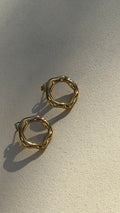 Textured Circle Earrings