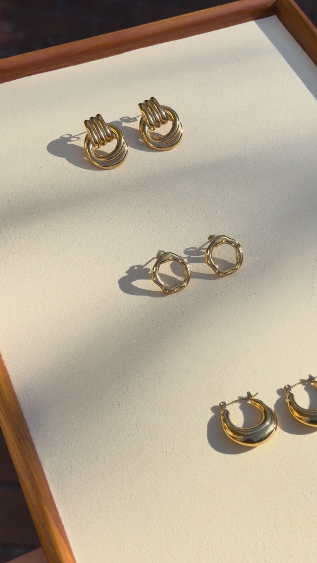 Textured Circle Earrings